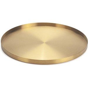 Gold Stainless Steel Round Jewelry and Make up Organiser/Candle Plate Decorative